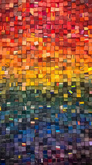 Colorful Mosaic Wall Art Display