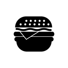 Cheese burger icon. simple flat Cheese burger design concept on white background..eps