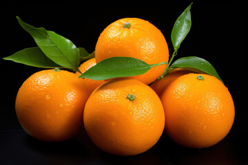 Juicy, Fresh Organic Citrus Fruit - A Vibrant Closeup of Ripe Oranges, Mandarins, and Tangerines on a Green Leaf, White Background - Nature's Healthy Snack Bounty.