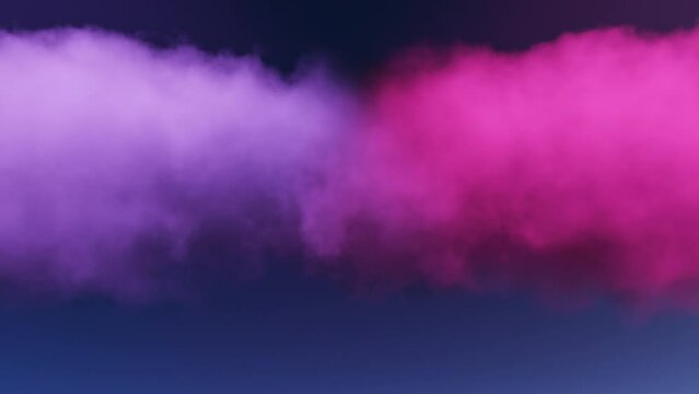 Multicolorful motion smoke. Animated multicolored smoke motion on a colorful background for templates, banners, posters. 4k horizontal video footage. 3d render modern design in stock video.
