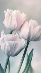 Ethereal Beauty of Blooming Tulips