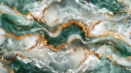 Green marble with white veins green white natural texture of marble abstract green white gold and...