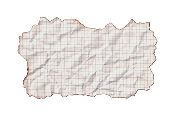 piece of paper grid png. piece of burnt grid paper isolated on white background. old piece of paper...