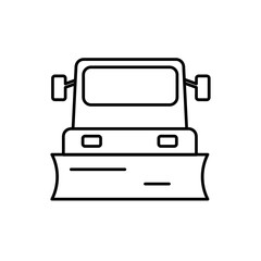  Snowplow icon. simple flat liner vector illustration on white background..eps
