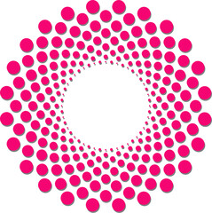 abstract decorative circle with repeated dots