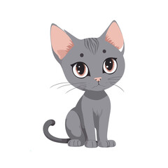 cute funny animal cartoon vector on white background
