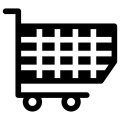 Full and empty shopping cart symbol shop and sale icon