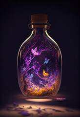 Photo of a magical potion. Ai generated.