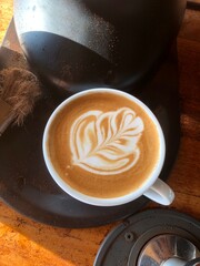 cup of coffee on table 