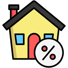 discount lineal multi color icon, use for modern concept, app, and web development