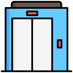 elevator lineal multi color icon, use for modern concept, app, and web development