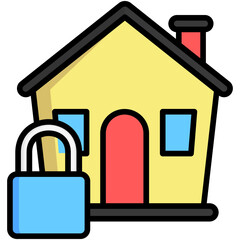 security. lineal multi color icon, use for modern concept, app, and web development