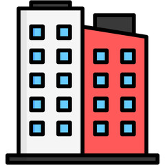 apartment lineal multi color icon, use for modern concept, app, and web development