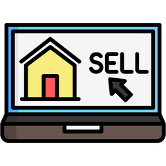 real estate lineal multi color icon, use for modern concept, app, and web development