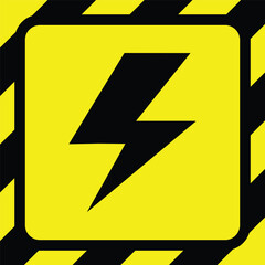 electrical yellow line black stripe caution tapes danger warning ribbons. construction sites, banner traffic sign symbol logo design for web mobile isolated white background illustration.