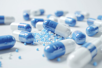 capsule medicine. Concept for pharmaceuticals, healthcare, drugs.