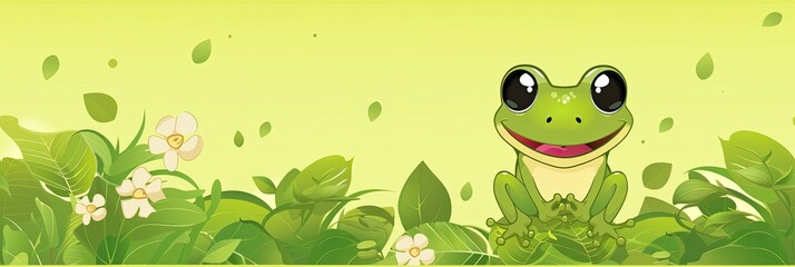 cute frog background