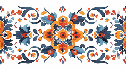 Fototapeta na wymiar 伝統的な部族のシームレスパターンの背景画像。カラフルで装飾的な画像。 Traditional tribal seamless pattern background image. Colorful and decorative images. [Generative AI]