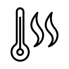 heat icon, line icon style