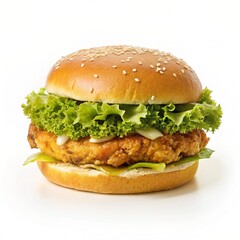 hamburger isolated on a white background