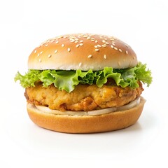 hamburger isolated on a white background