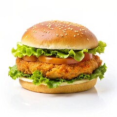 hamburger isolated on a white background