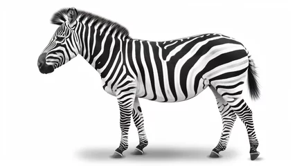 Foto op Canvas zebra isolated on white © iuliia