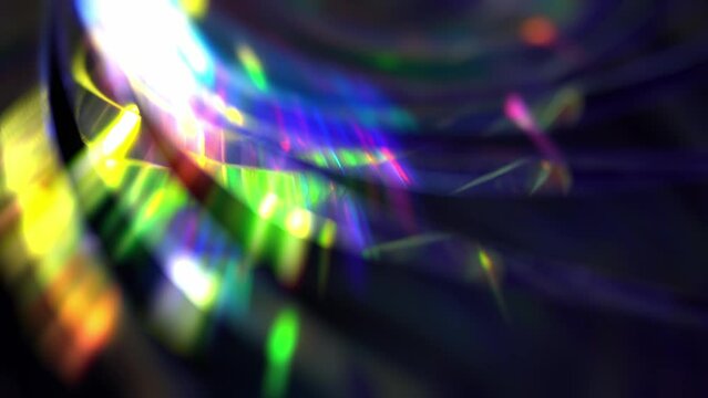 Sparkle and shine magic christmas holiday background. Neon lights through a prism