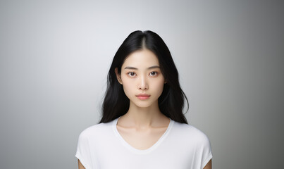 正面を向いた女性