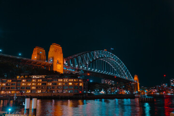 Obraz premium シドニー橋の夜景色