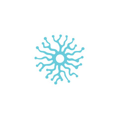 Human Neuron Logo Design, Symbol Vector