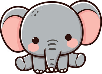 Obraz premium cute funny animal cartoon vector on white background 