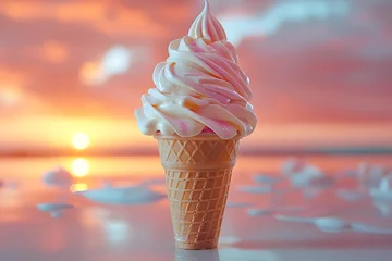 Foto auf Alu-Dibond ice cream cone on a beautiful background   © Evhen Pylypchuk