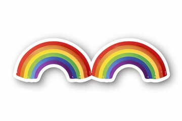 Obraz premium LGBTQ Sticker exciting sticker design. Rainbow love self care motive uplifting diversity Flag illustration. Colored lgbt parade demonstration cream. Gender speech and rights follower