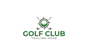 Golf Club logo design vector template