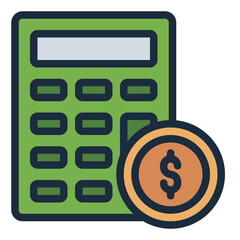 Calculate money or accounting icon