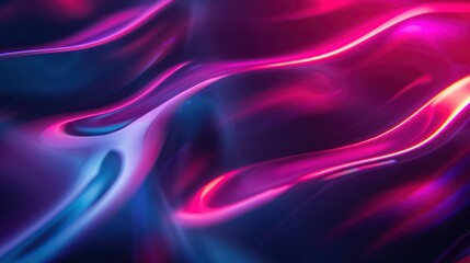 Vibrant curves and rolling waves create swirling effects in an abstract dynamic background, resembling movement in light and space.