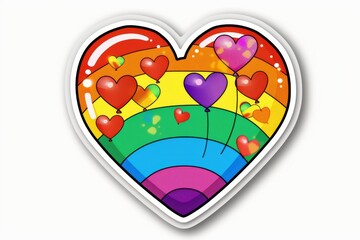 LGBTQ Sticker breakthrough sticker design. Rainbow wooed motive mystical diversity Flag illustration. Colored lgbt parade demonstration gradient pattern. Gender speech and rights chap - obrazy, fototapety, plakaty