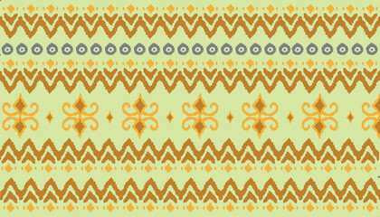 Ikat fabric seamless pattern
