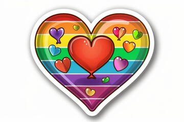 LGBTQ Sticker stylish design. Rainbow euphoria sticker motive urbane diversity Flag illustration. Colored lgbt parade demonstration rainbow footpath. Gender speech and rights boldness - obrazy, fototapety, plakaty