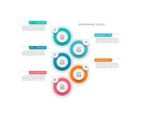 Presentation infographic business template colorful design