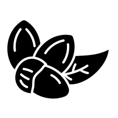 Fototapeta premium Almonds Icon