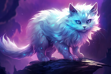 Cute Stylish Cat Background