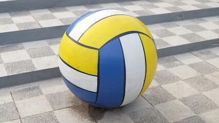 volleyball replica in the city park