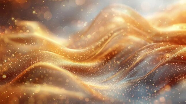 Abstract gold wave graphic