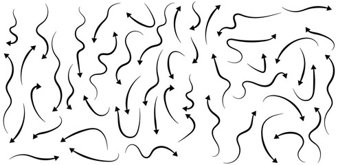 vector hand drawn stylish arrow set design