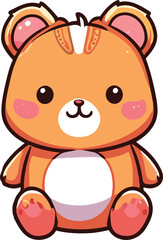 Obraz premium cute funny animal cartoon vector on white background 