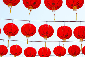 Chinese lanterns in China town.