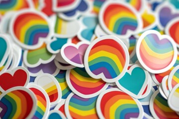 LGBTQ Sticker intense design. Rainbow urge motive lgbtq pride sticker for planner diversity Flag illustration. Colored lgbt parade demonstration hybrid. Gender speech and rights costumes