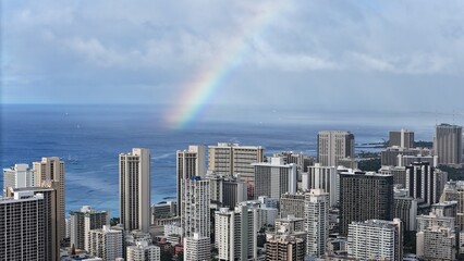 rainbow over Waikiki